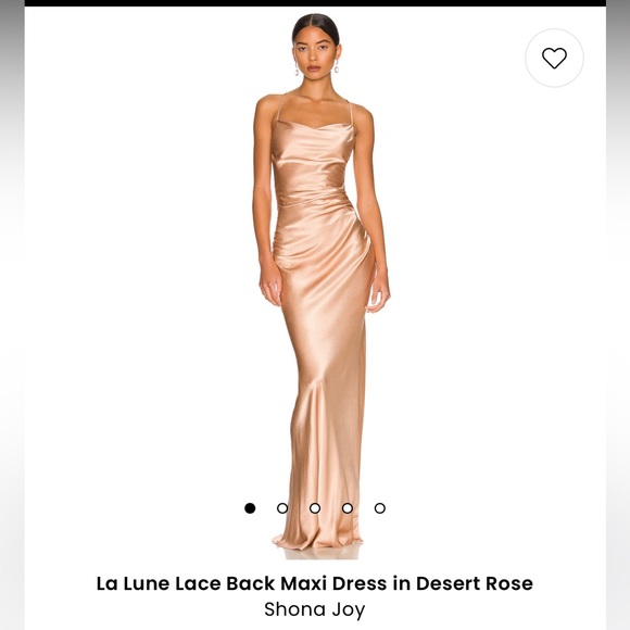 La Lune Lace Back Maxi Dress in Desert Rose - Picture 1 of 2